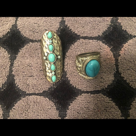 Two turquoise rings - Picture 1 of 3